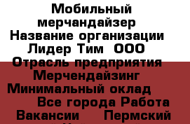 Мобильный мерчандайзер › Название организации ­ Лидер Тим, ООО › Отрасль предприятия ­ Мерчендайзинг › Минимальный оклад ­ 17 500 - Все города Работа » Вакансии   . Пермский край,Чайковский г.